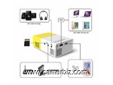 Mini projecteur, projecteur LED portable YG300, avec entrée USB / SD / AV / HDMI - 7009