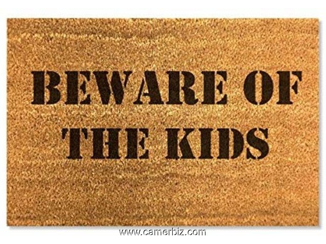 Paillasson de porte beware off the kid - 7040