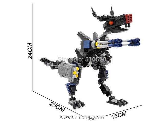 Modèle Briques Transformation Robot En Cours Dinosaur Apprentissage Jouets . - 7249