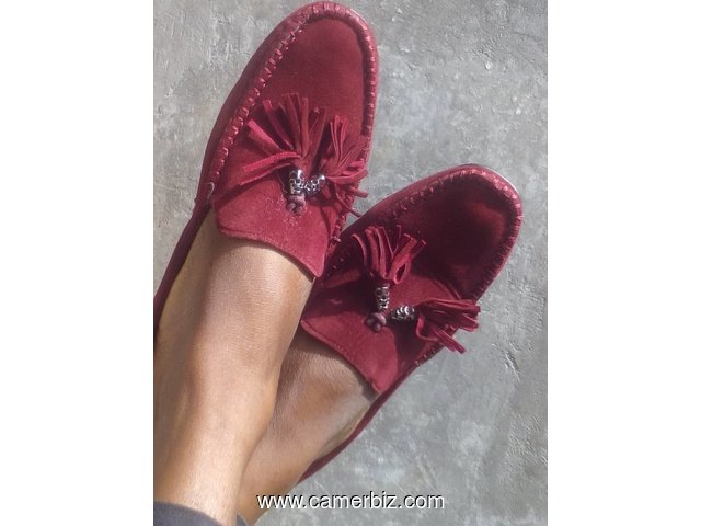 Moccasins en daim et cuir - 7432