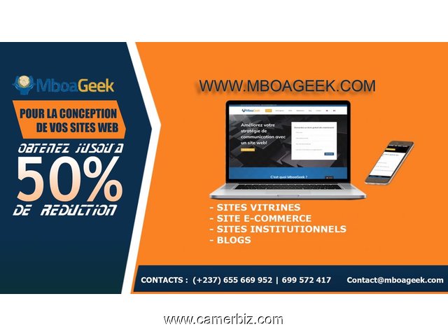 Créer un site internet rapidement et à moindre coût avec Mboageek - 8013