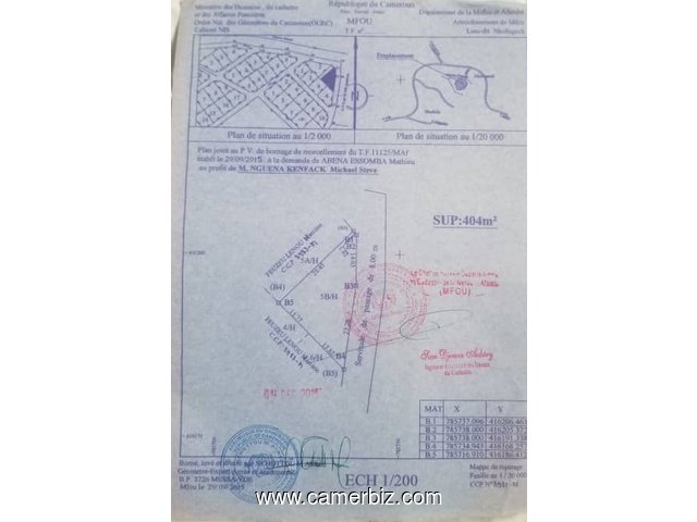 Terrain titré 7 500 FCFA à Nkolnda  - 8451