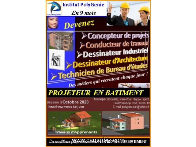 Mme/M, votre formation de PROJETEUR EN BATIMENT démarre  à l’institut PolyGenie le 12 Octobre procha - 9197