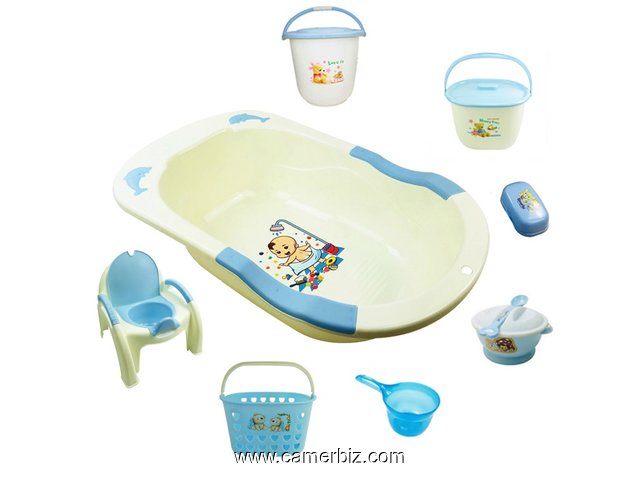 Ensemble bassine bébé. Disponible en bleu - 9286