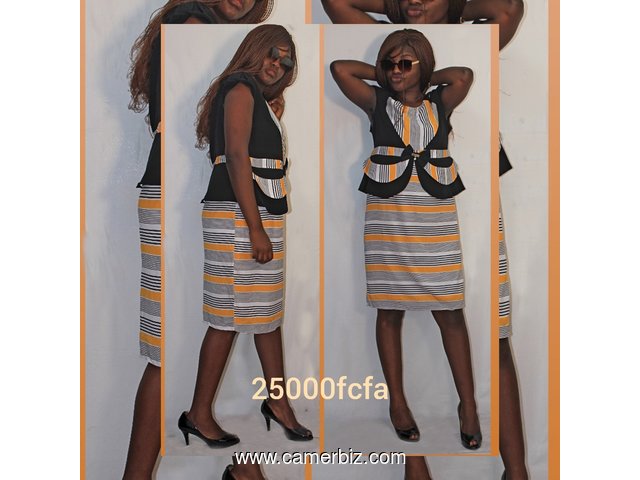 robe tailleur taille 42-44 , coton - 9496