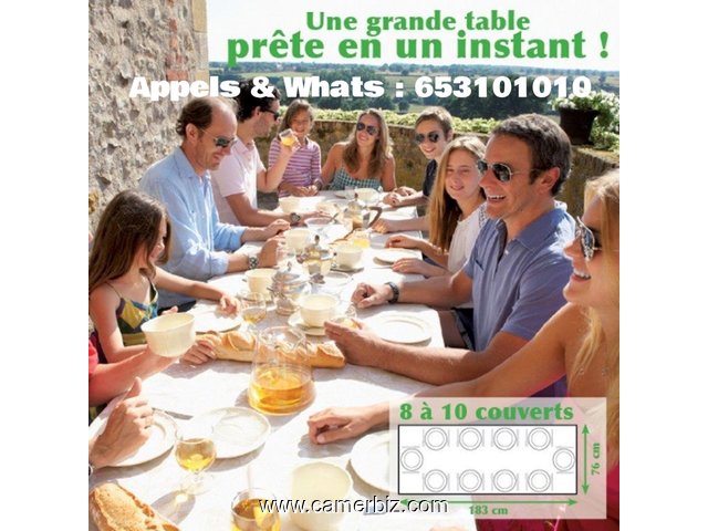 Tables pliante rectangulaire mobile neuve anti UV et humidité prenant 8 a 10 places place - 9643