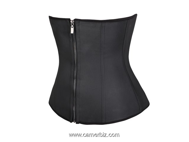 Bustier Ceinture Minceur. Gaine en latex amincissant avec crochets et fermeture éclair - 9875