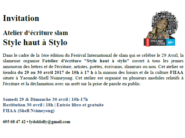 ATELIER D'ECRITURE SLAM - 999